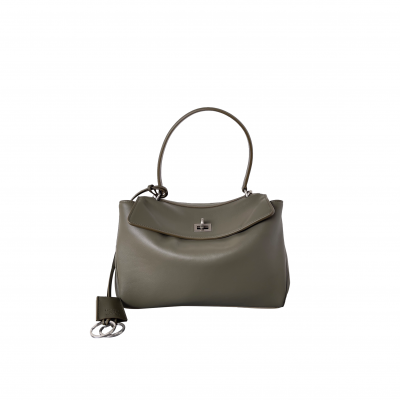 BALENCIAGA WOMEN'S RODEO SMALL HANDBAG IN KHAKI 7954562AA4U3504 (28.9*20*9.9cm)