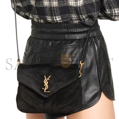 YSL TOY LOULOU SHOULDER BAG IN SUEDE 6784011U8271000 (20*14*7cm)