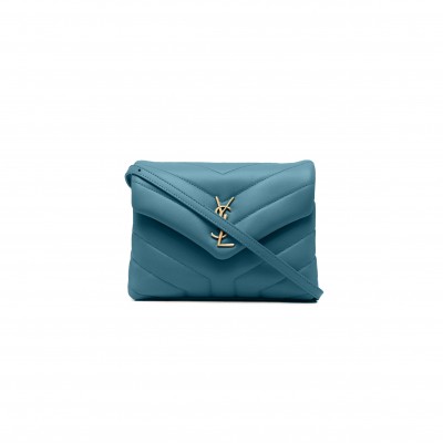 YSL TOY LOULOU LEATHER SHOULDER BAG 467072100542 (20*14*7cm)