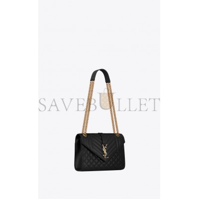 YSL ENVELOPE MEDIUM IN MIX MATELASS&EACUTE; LEATHER 600185AABZO1025 (24*17.5*6cm)