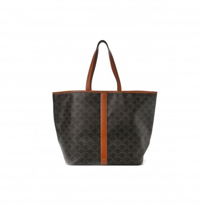 CELINE TRIOMPHE CANVAS MEDIUM CABAS BAG TAN (31*30*18cm)