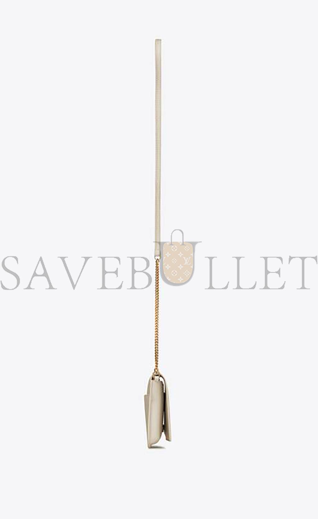 YSL CASSANDRE PHONE HOLDER WITH STRAP IN SMOOTH LEATHER 6350950U40J9207 (18*11*2.5cm)