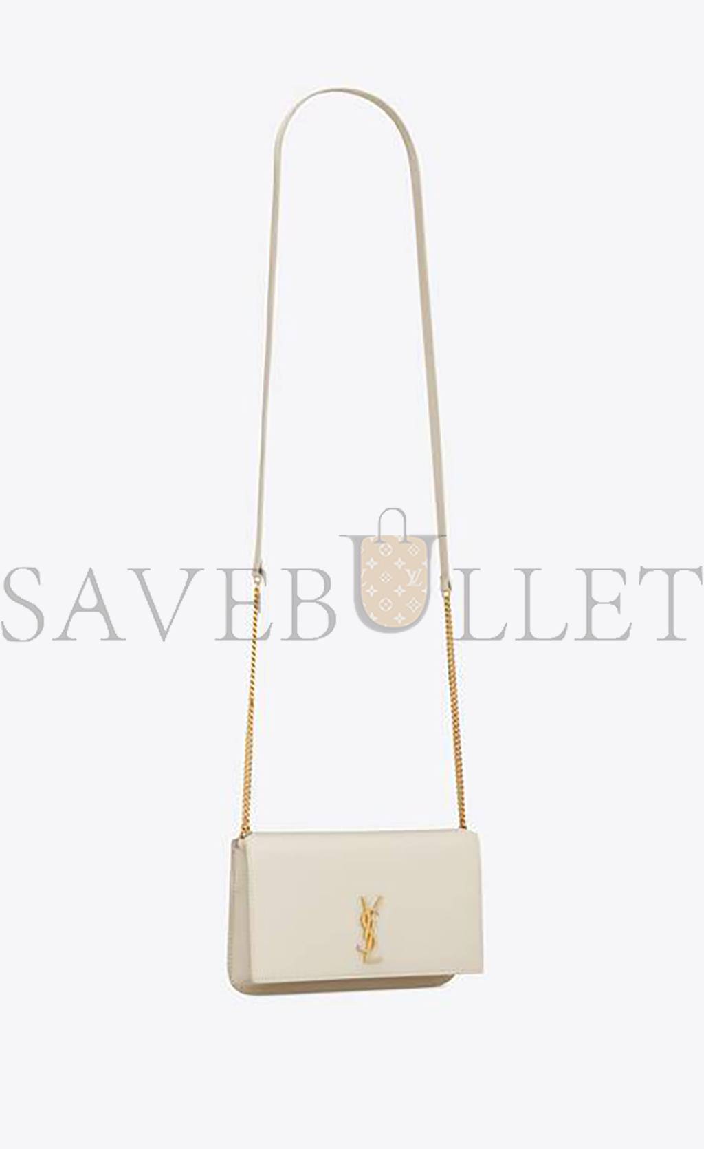 YSL CASSANDRE PHONE HOLDER WITH STRAP IN SMOOTH LEATHER 6350950U40J9207 (18*11*2.5cm)