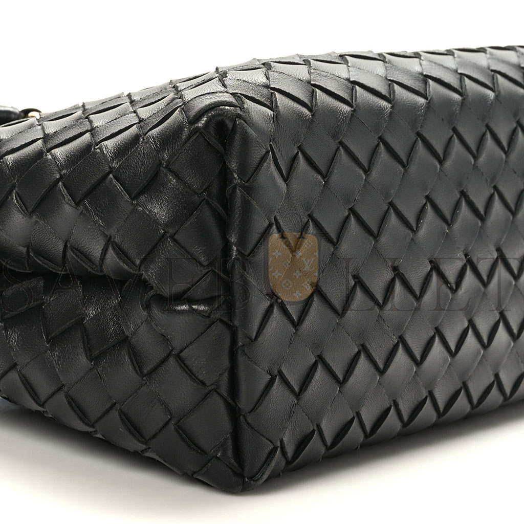 BOTTEGA VENETA NAPPA INTRECCIATO MEDIUM ANDIAMO SHOULDER BAG BLACK (32*25*11cm)