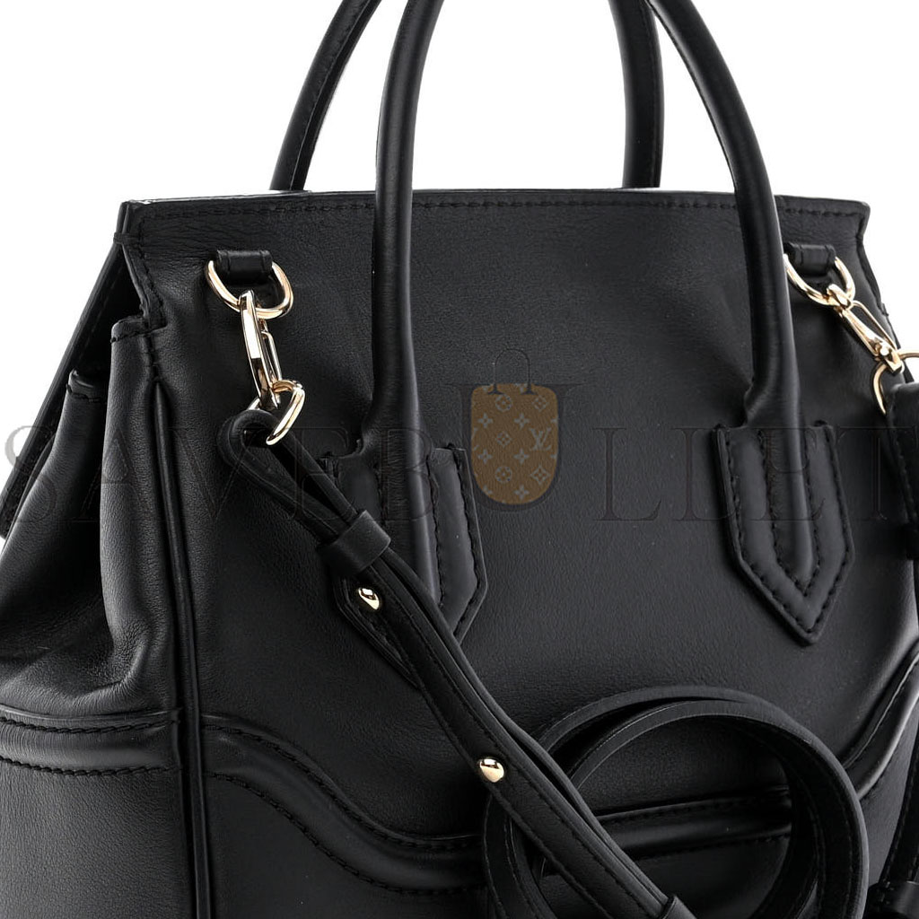 VERSACE CALFSKIN MEDIUM PALAZZO EMPIRE BAG BLACK  (25*22*11cm)