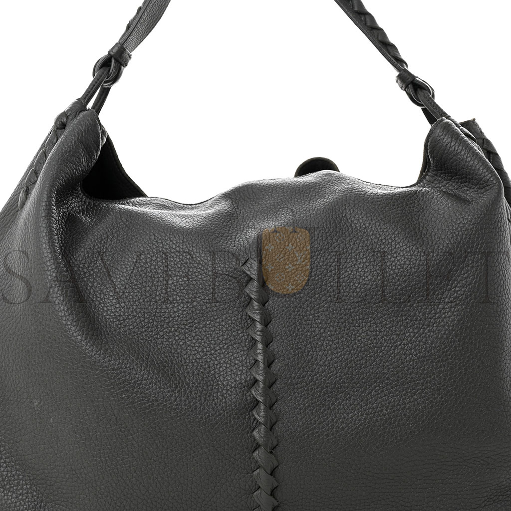 BOTTEGA VENETA CERVO DEERSKIN HOBO GREY 1426292 (41*30*22cm)