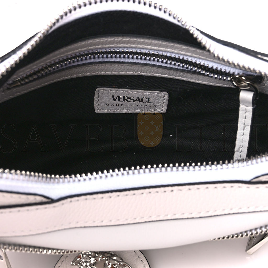 VERSACE CALFSKIN LA MEDUSA ARCHIVE HOBO WHITE (17x13x4cm)