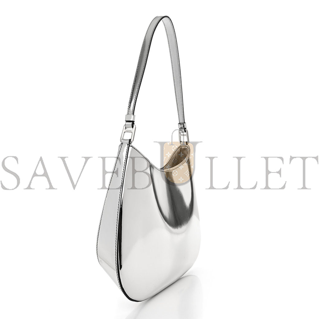 PRADA METALLIC SPAZZOLATO CLEO SHOULDER BAG ARGENTO (28*18*5cm)