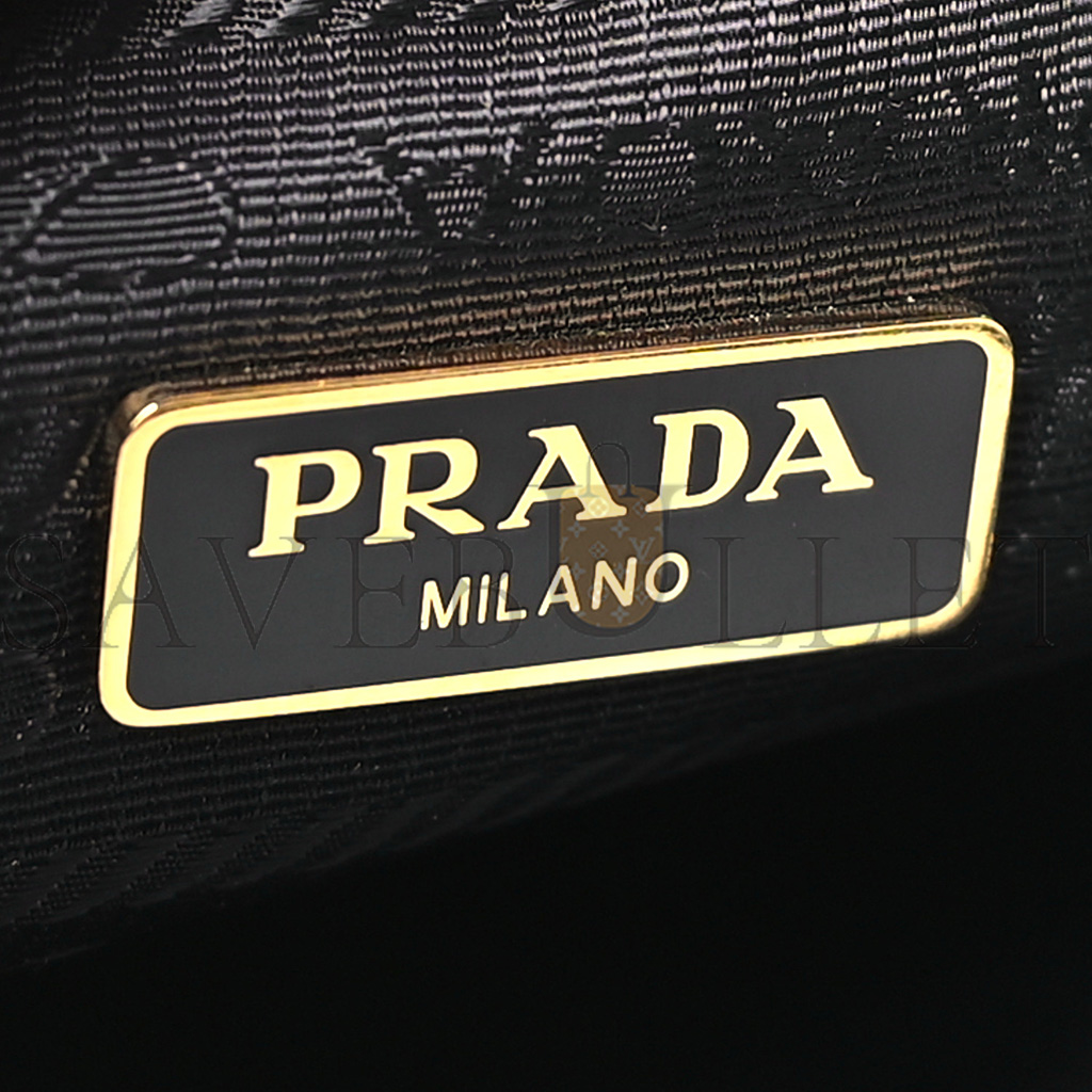 PRADA RE-NYLON DUET DRAWSTRING SHOULDER BAG BLACK (23*18*11cm)