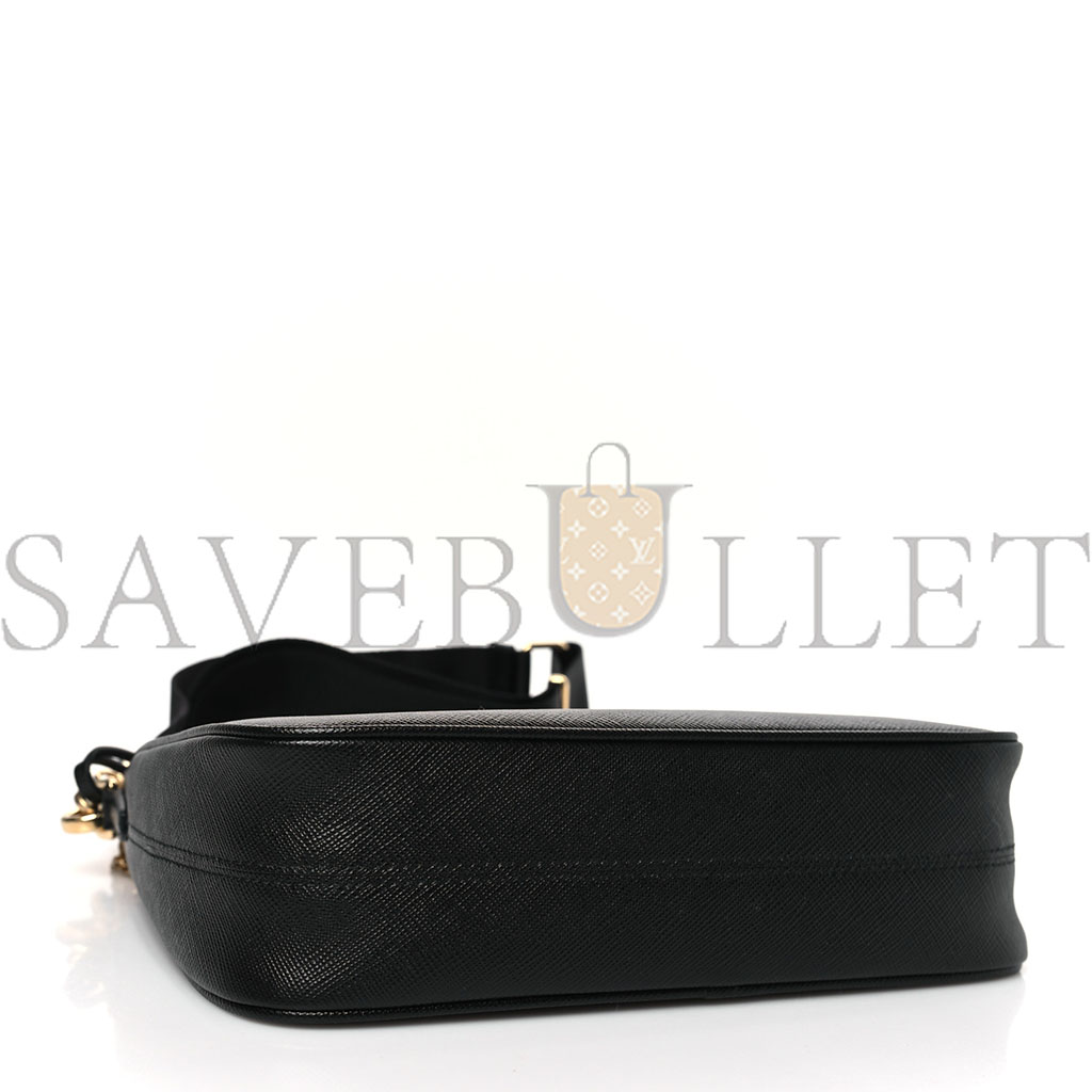 PRADA SAFFIANO LUX RE-EDITION 2005 SHOULDER BAG BLACK (22*17*6cm)