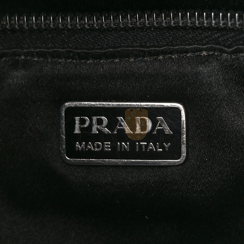 PRADA VITELLO TREND CLEO SHOULDER BAG BLACK (27*18*6cm)