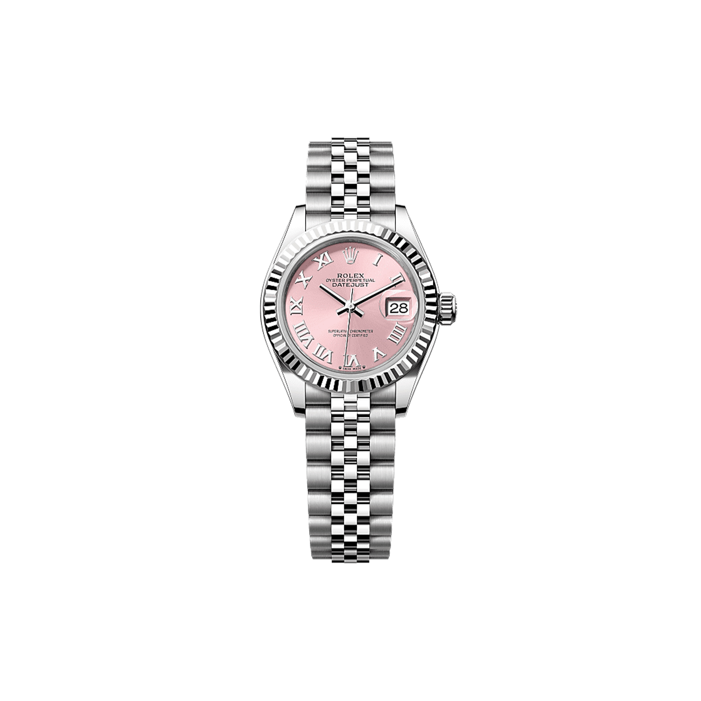 ROLEX LADY-DATEJUST 28 MM, OYSTERSTEEL AND WHITE GOLD WATCH 279174