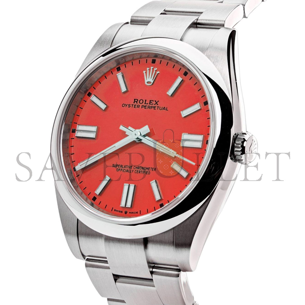 ROLEX OYSTER PERPETUAL STAINLESS 41MM WATCH 124300