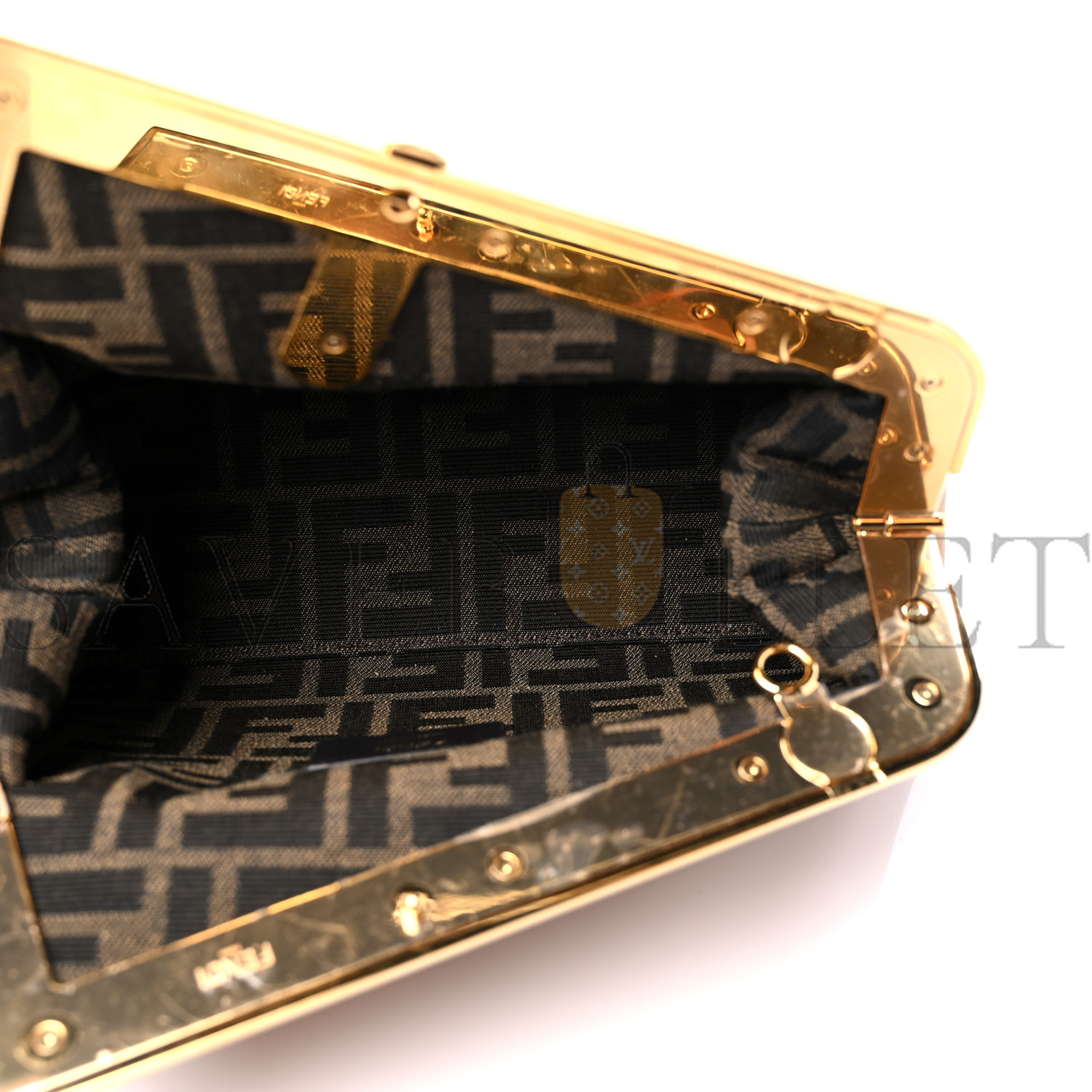 FENDI SHINY NAPPA SMALL FENDI FIRST SAND (24*18*9cm)