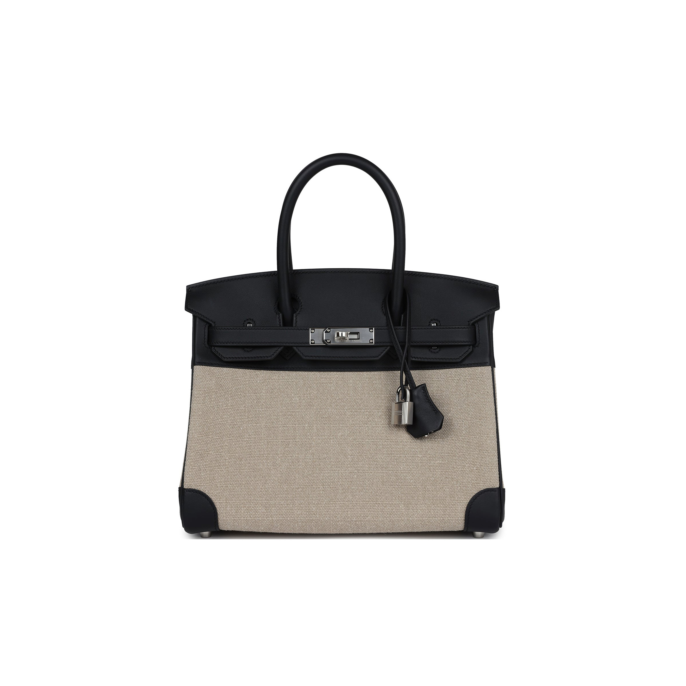 HERMES BIRKIN 35 BIVOUAC FICELLE CANVAS AND BLACK BAG 8023220073 (35*24*18cm)