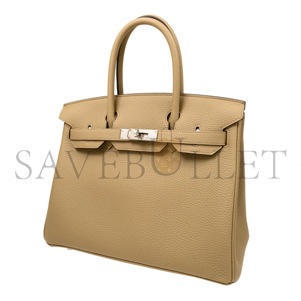 HERMES BIRKIN 25 TRENCH COAT GREY TOTE BK308QTGSS (25*20*13cm)