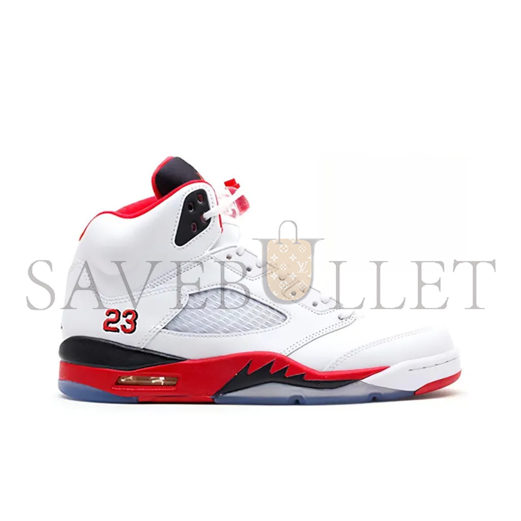 NIKE JORDAN 5 RETRO FIRE RED BLACK TONGUE 136027-120