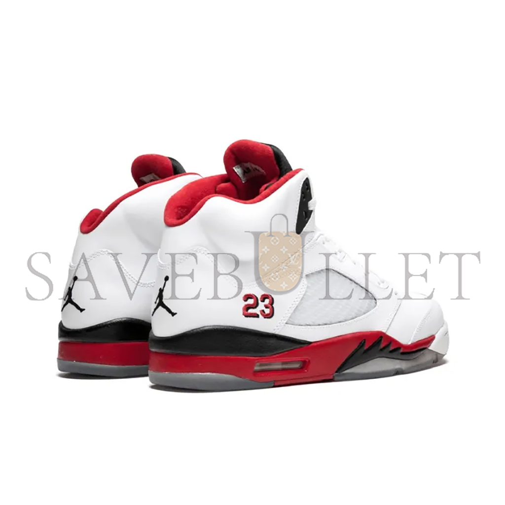 NIKE JORDAN 5 RETRO FIRE RED BLACK TONGUE 136027-120