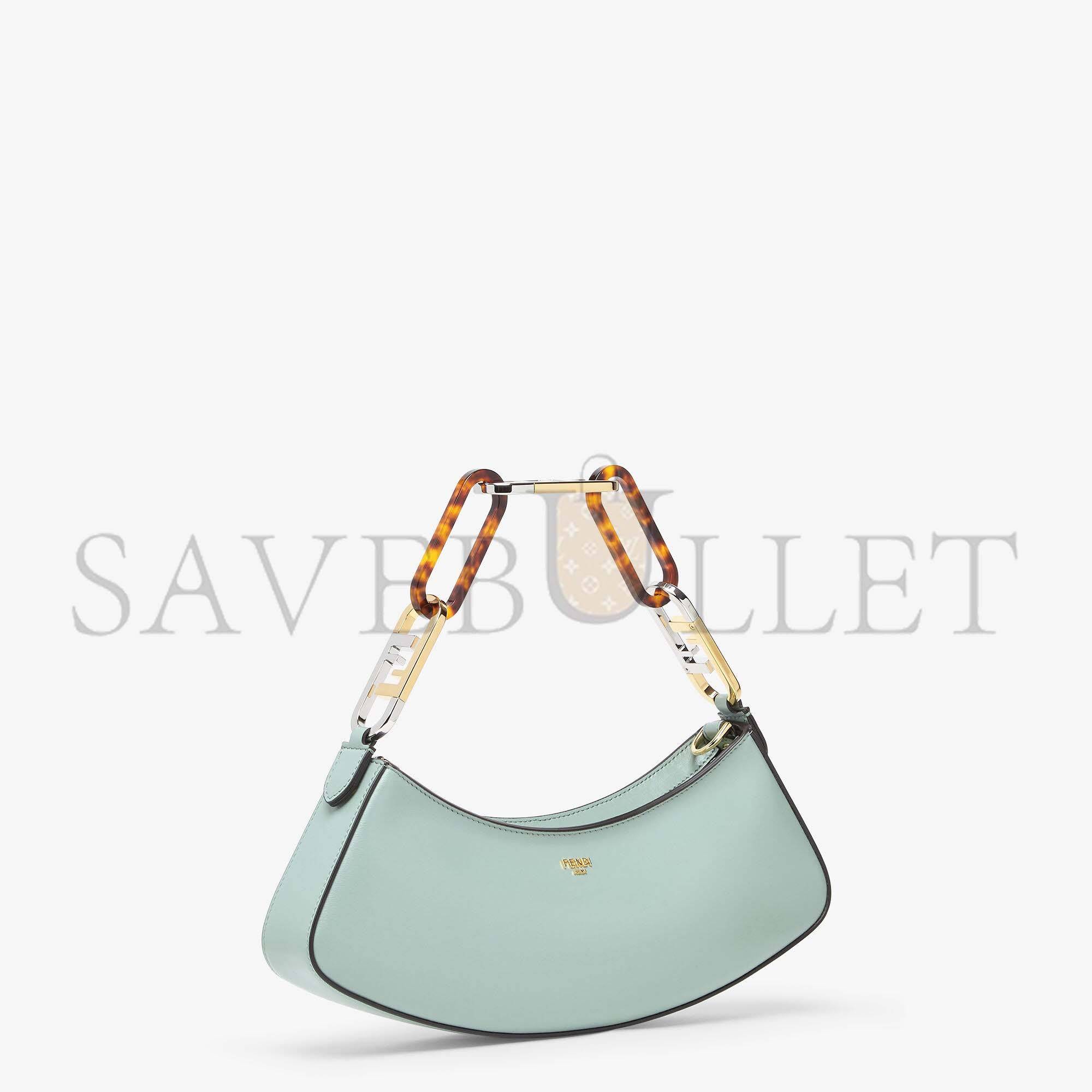 FENDI O’LOCK SWING - MINT GREEN LEATHER POUCH 8BS068AHM0F1DMZ (32*11*5cm)