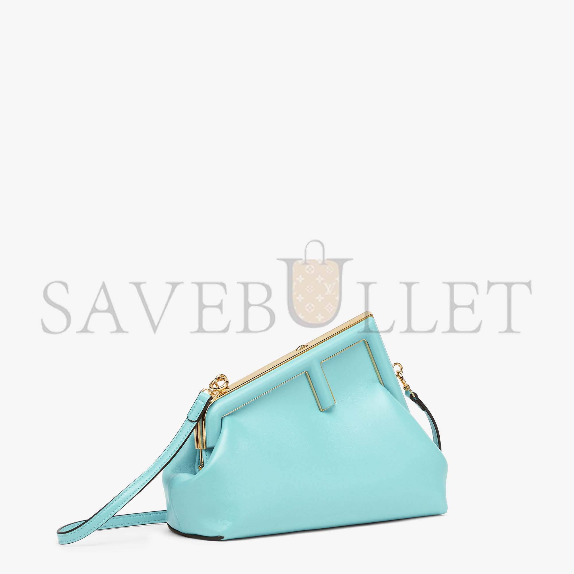 FENDI FIRST SMALL - TURQUOISE LEATHER BAG 8BP129ABVEF1JTX (26*18*9.5cm)