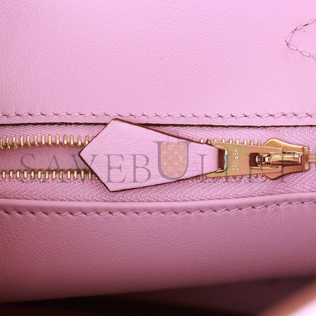 HERMES BIRKIN 25 MAUVE SYLVESTRE SWIFT ROSE GOLD HARDWARE HANDMADE (25cm)