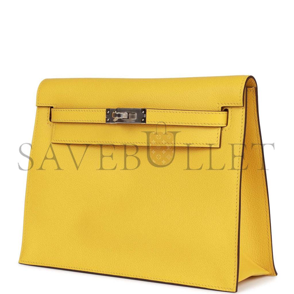 HERMES KELLY DANSE LIME EVERCOLOR PALLADIUM HARDWARE  (22*16*7cm)