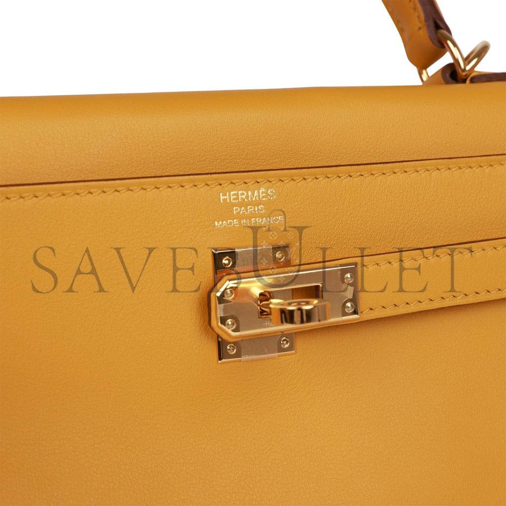 HERMES KELLY RETOURNE 25 IN & OUT NATA SWIFT PALLADIUM HARDWARE HANDMADE(25*17*7cm)