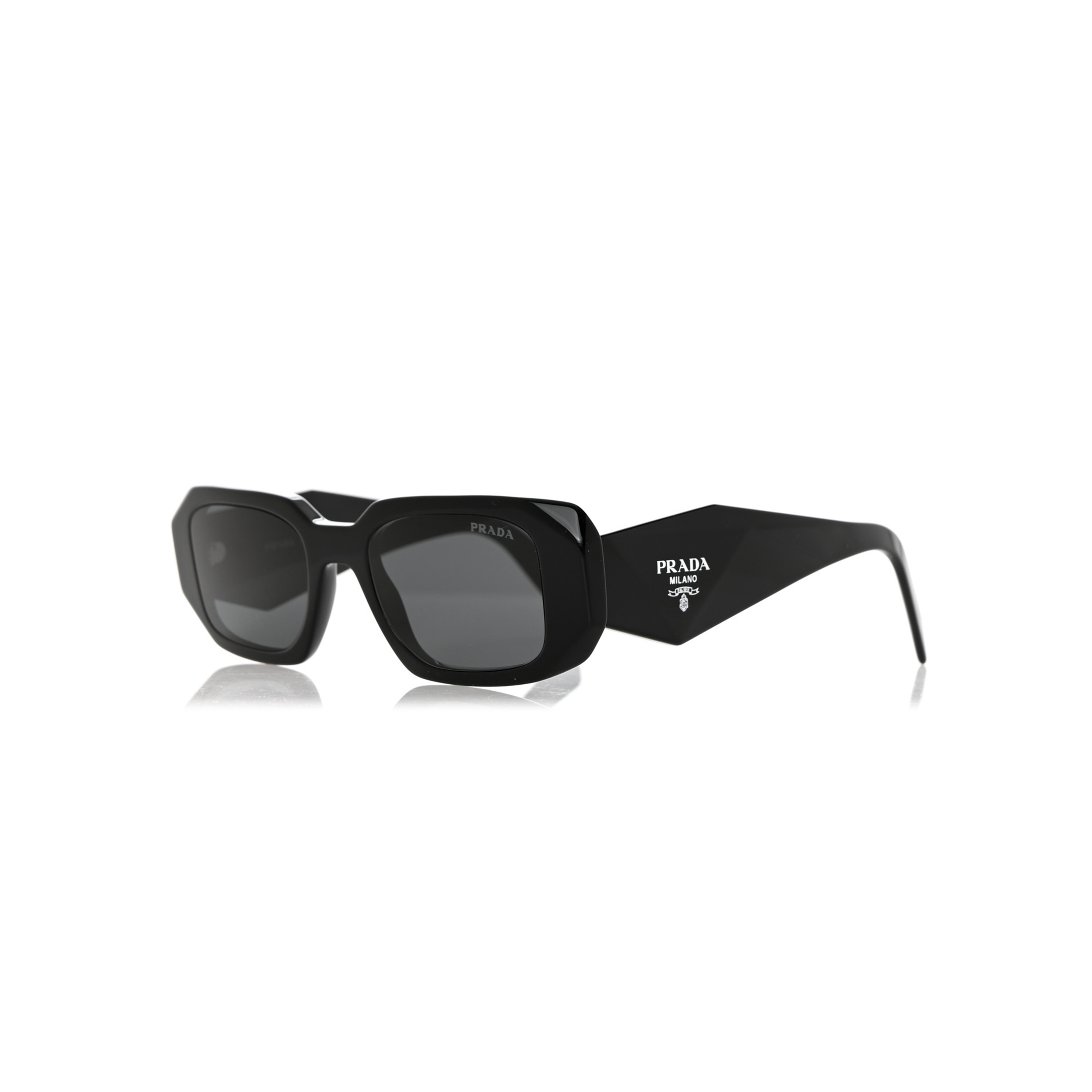 PRADA ACETATE SYMBOLE SUNGLASSES SPR 17W BLACK