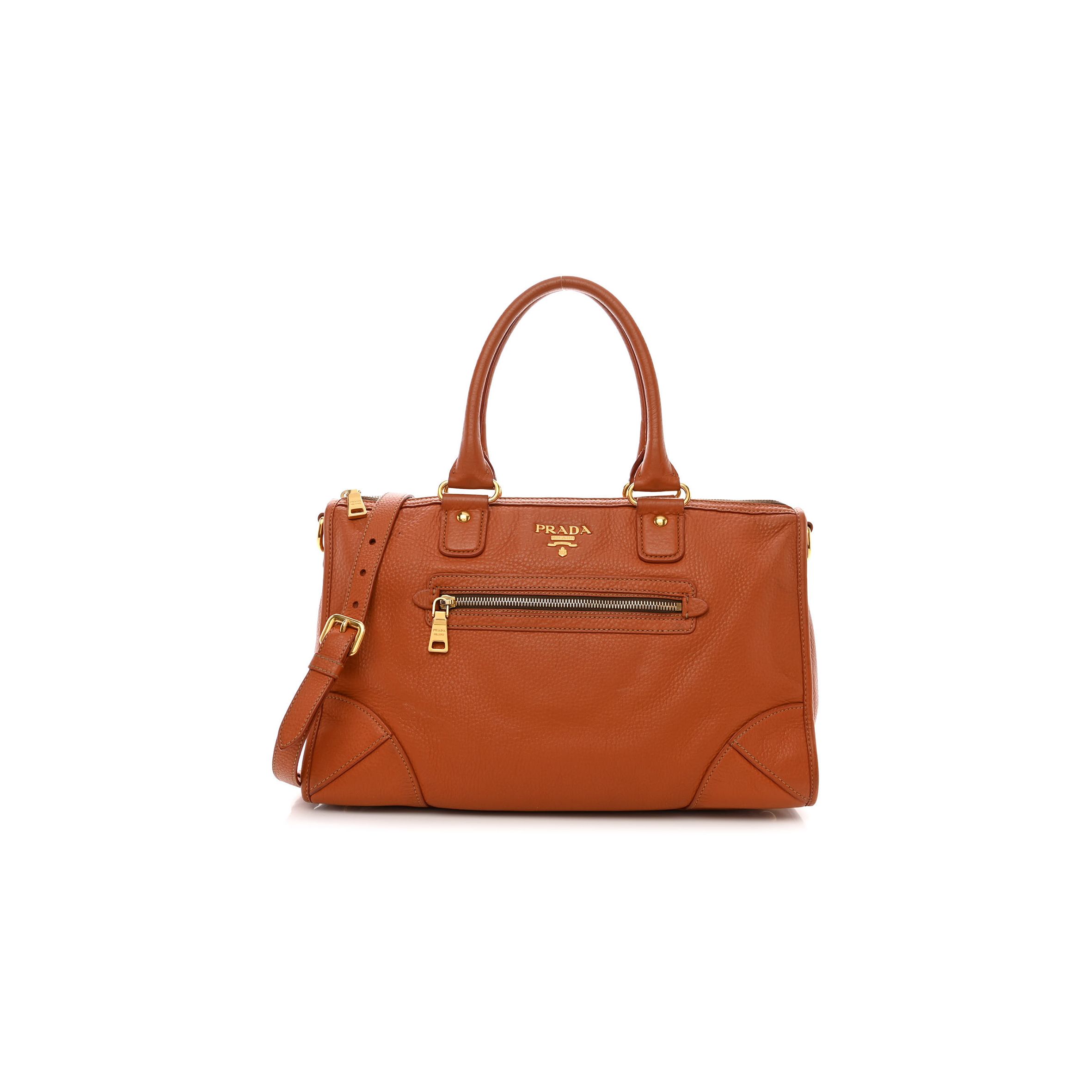 PRADA VITELLO DAINO SHOPPING SATCHEL RAME (37*22*15cm)