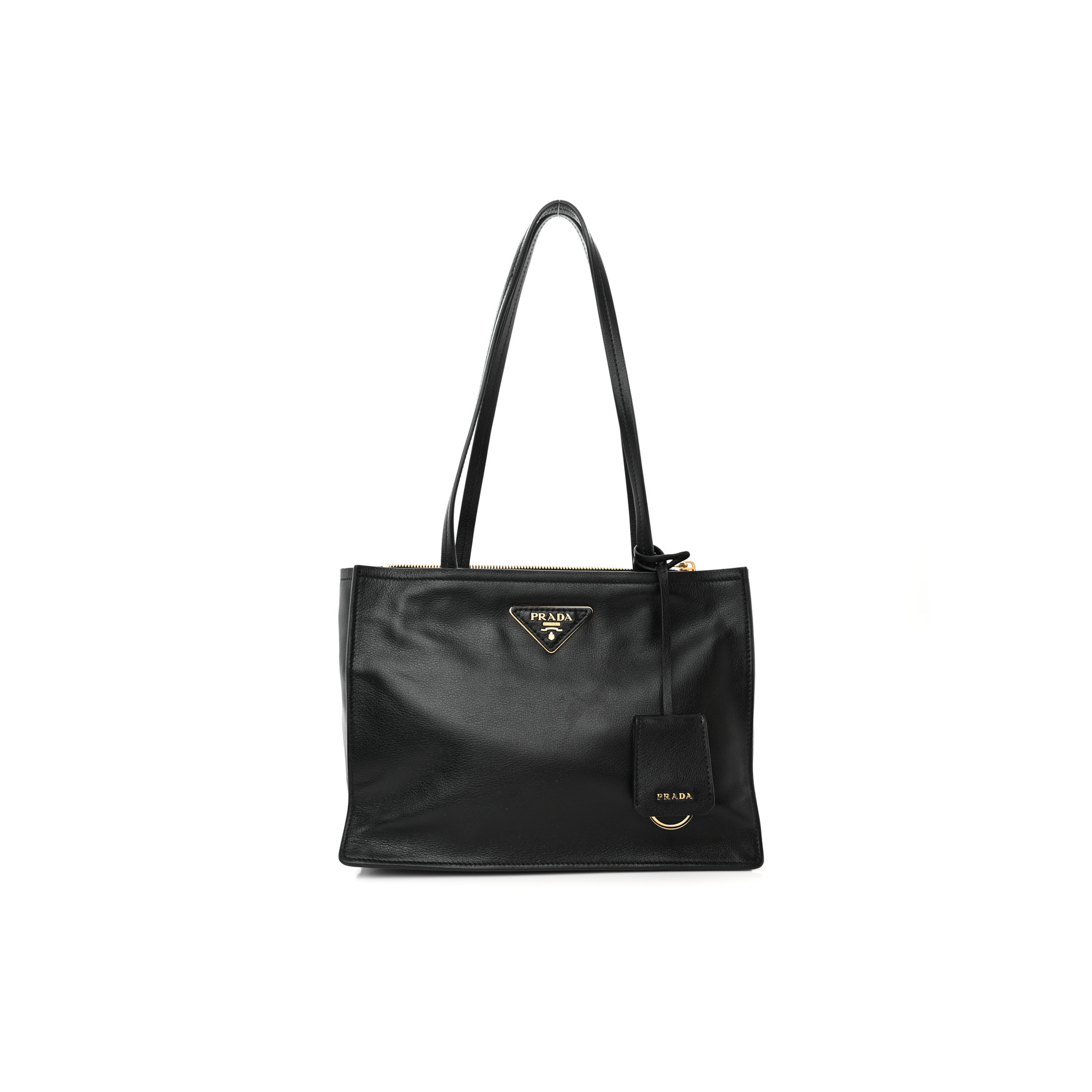 PRADA GLACE CALFSKIN TOTE BLACK (35*27*14cm)