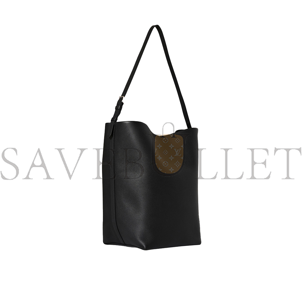 THE ROW LARGE NS SHOULDER BAG IN LEATHER BLACK W1587L72SBLPL (33*28*15cm)