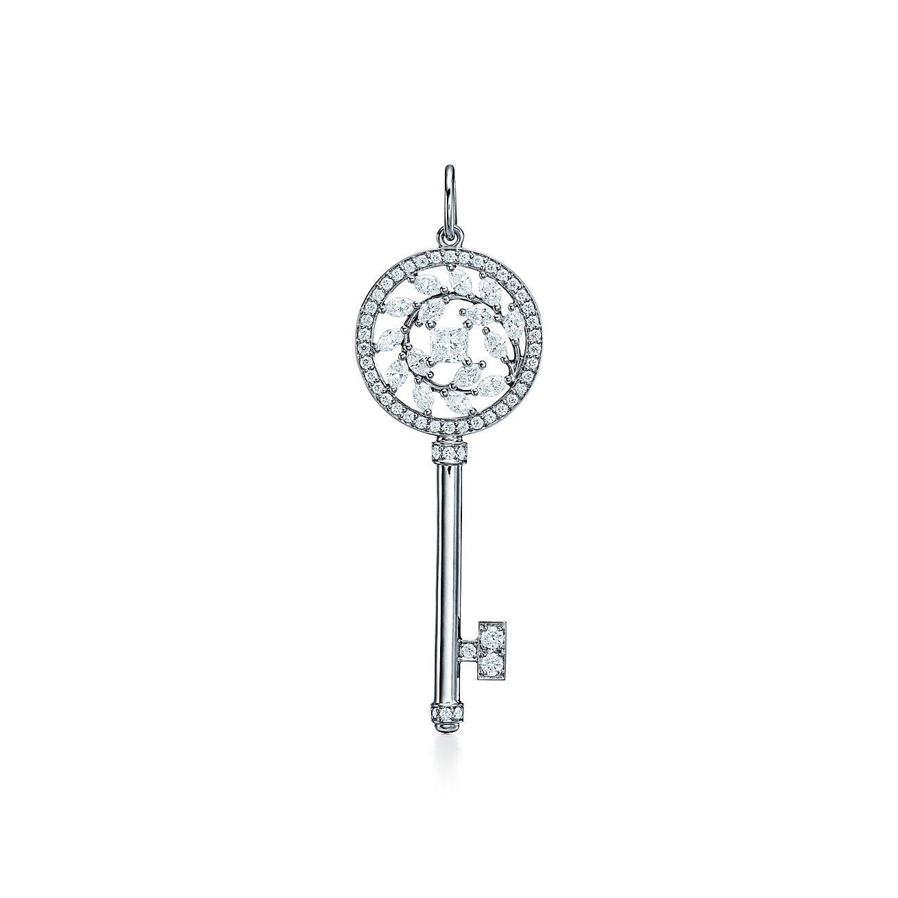 TIFFANY KEYS TIFFANY VICTORIA® DIAMOND VINE KEY IN PLATINUM