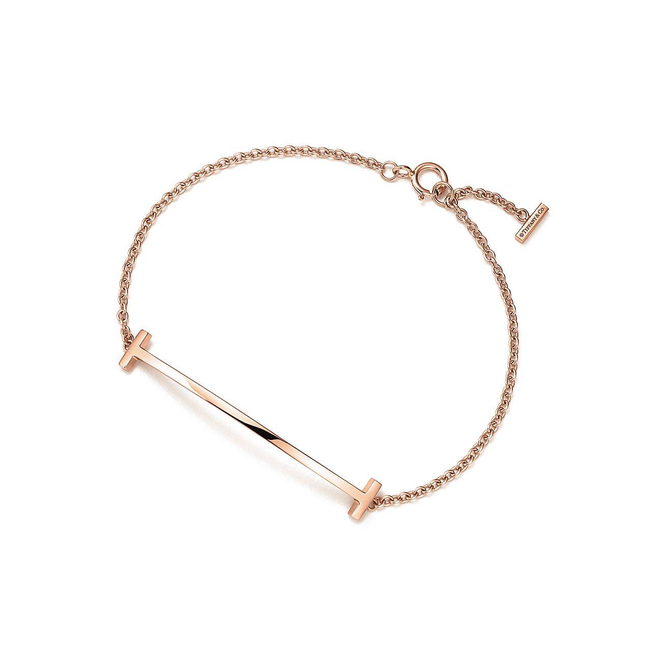 TIFFANY T SMILE BRACELET IN ROSE GOLD