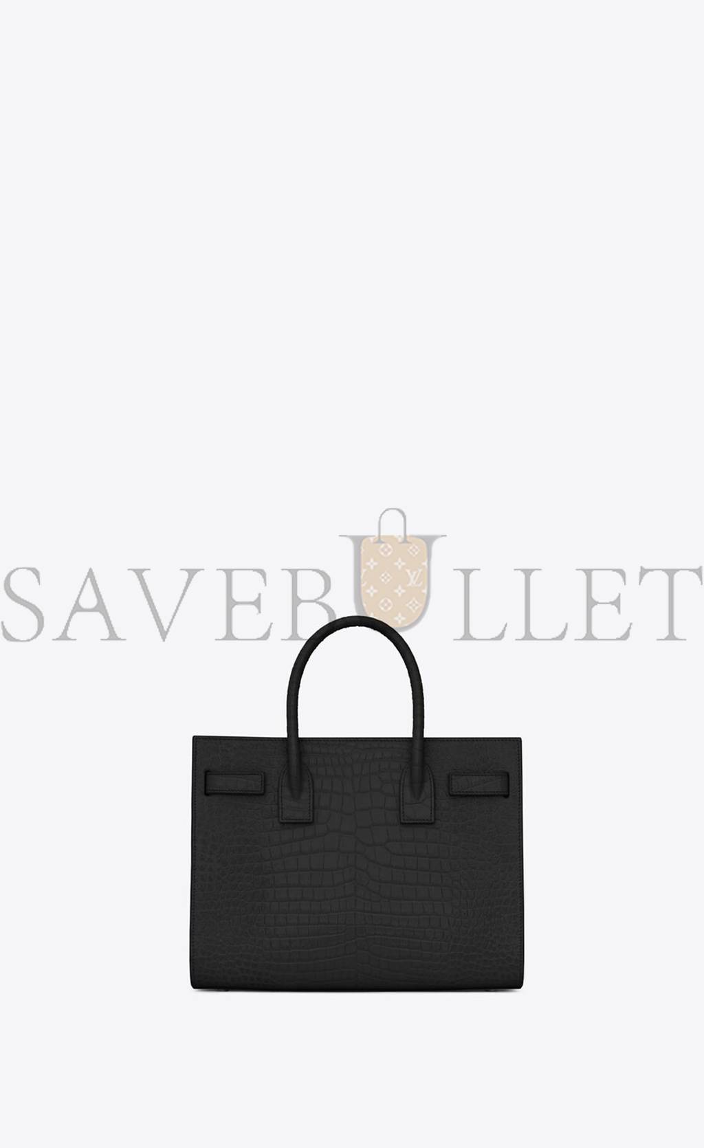 YSL SAC DE JOUR BABY IN EMBOSSED CROCODILE SHINY LEATHER 421863DND1N1000 (26*20.5*12.5cm)