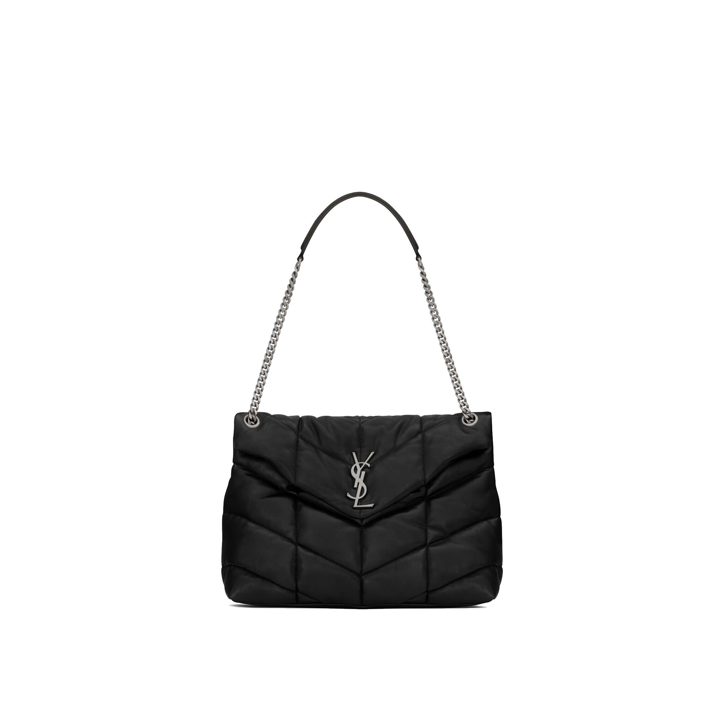 YSL PUFFER MEDIUM CHAIN BAG IN QUILTED LAMBSKIN 5774751EL001000 (35*23*13.5cm)