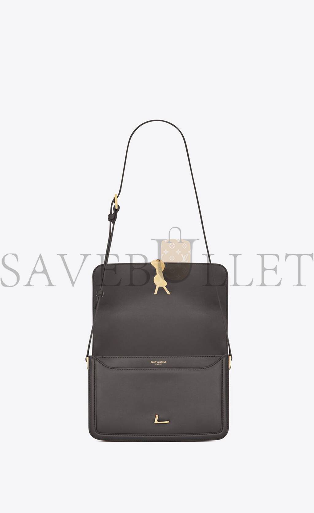 YSL SOLFERINO MEDIUM SATCHEL IN BOX SAINT LAURENT LEATHER 6343050SX0W1112 (23*16*6cm)