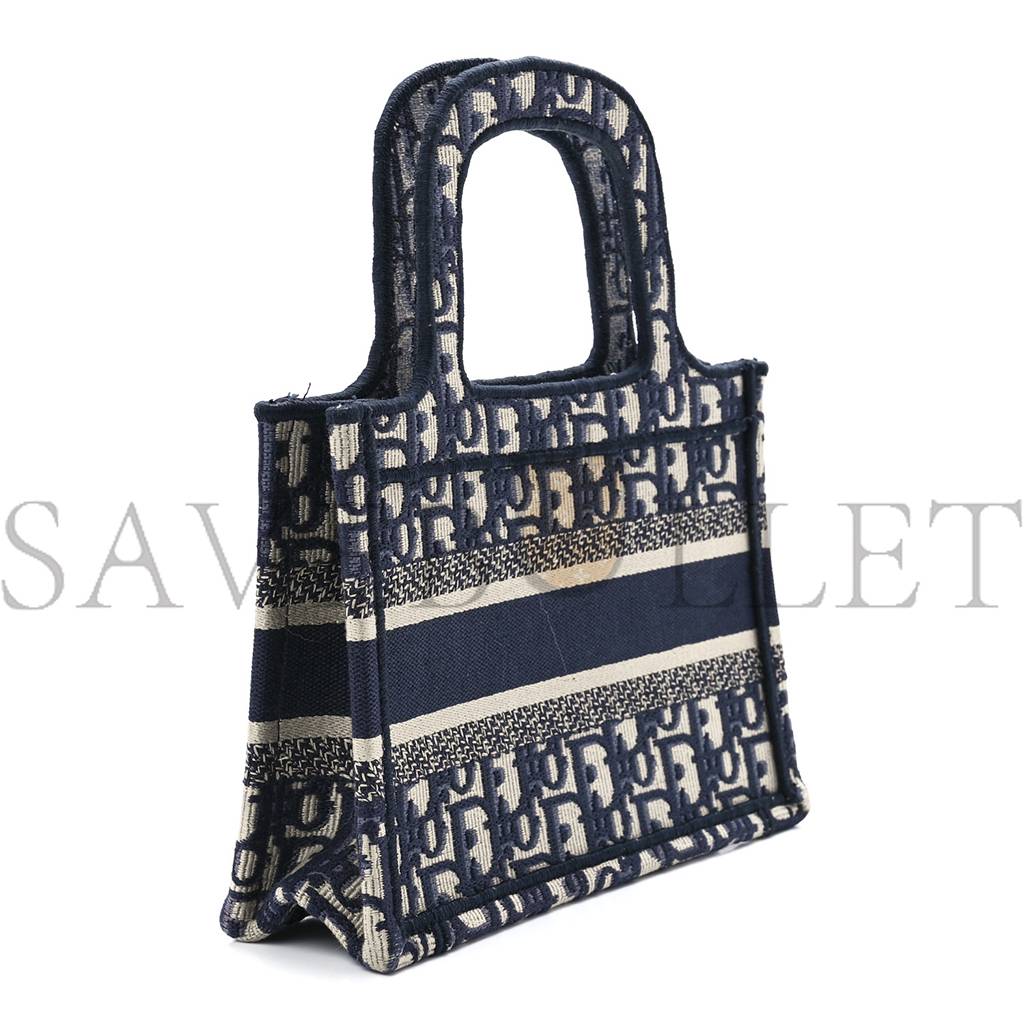 DIOR OBLIQUE MINI BOOK TOTE BLUE MULTICOLOR (23*15*6.4cm)